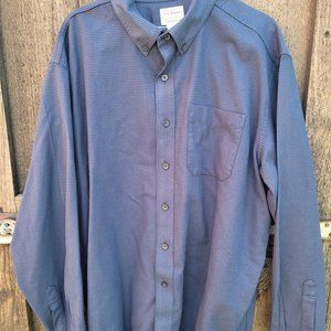L.L. Bean Men's Wicked Good Flannel Shirt, Traditional Fit, XL, Blue Houndstooth